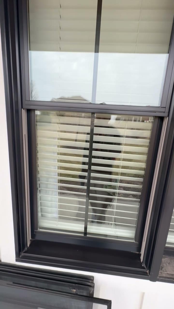 Side-by-side window cleaning comparison from Sun Prairie WI